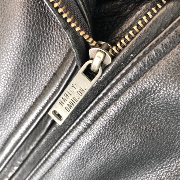 HARLEY DAVIDSON black leather jacket 💯% Authentic - Picture 10 of 17